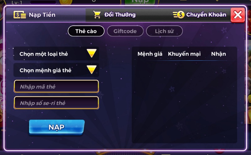 nạp tiền hay68 club