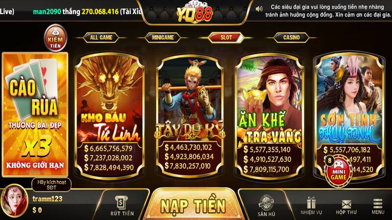 Game slots đổi thưởng Yo88