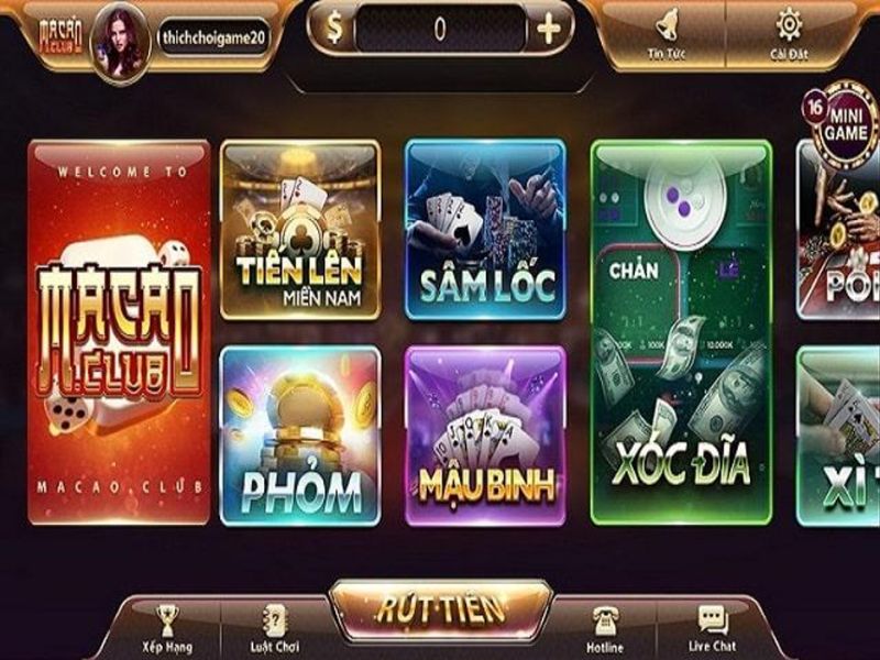 Giao diện game đẳng cấp, hợp thời