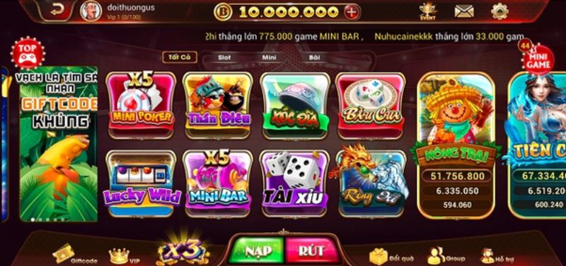 Cổng game tích hợp đầy đủ thể loại đổi thưởng