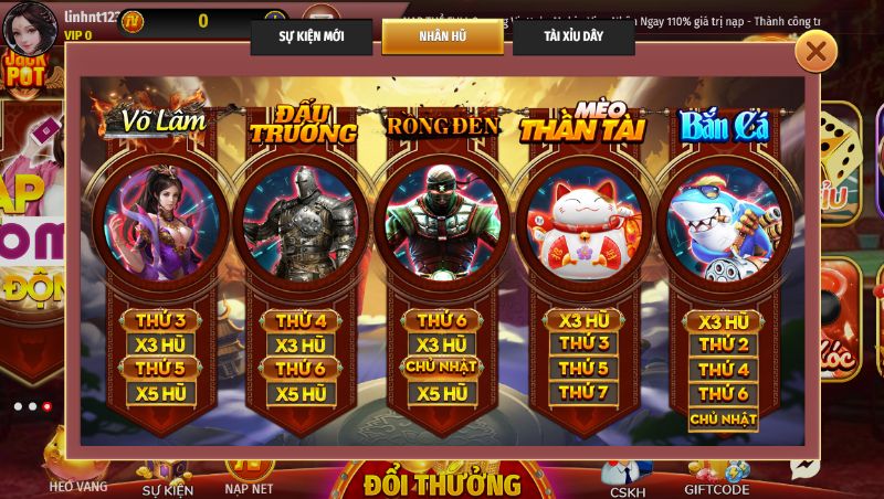 Cổng game sở hữu nhiều tính năng hấp dẫn