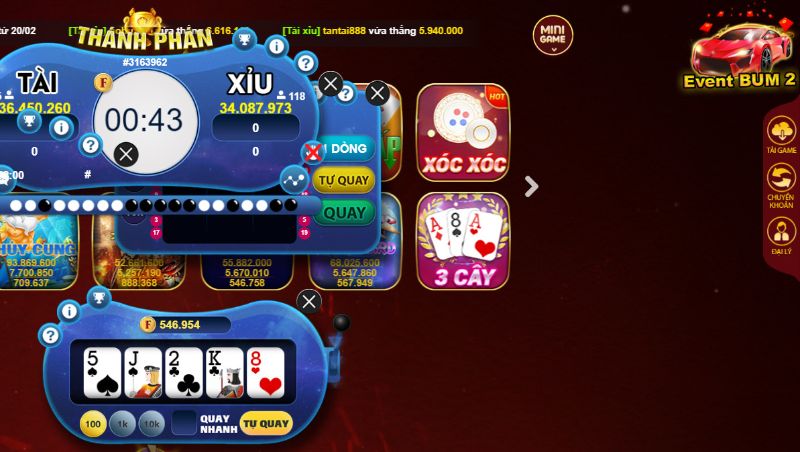 Đi kèm những ưu đãi hấp dẫn là hệ thống kho game vô cùng phong phú