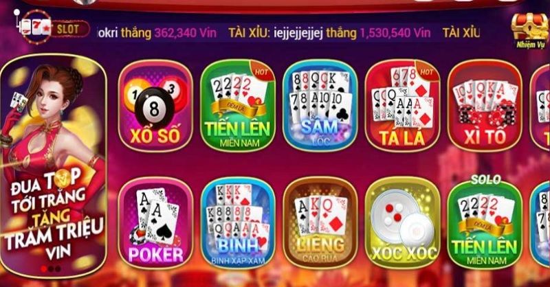 Kho game đa dạng hàng đầu hiện nay