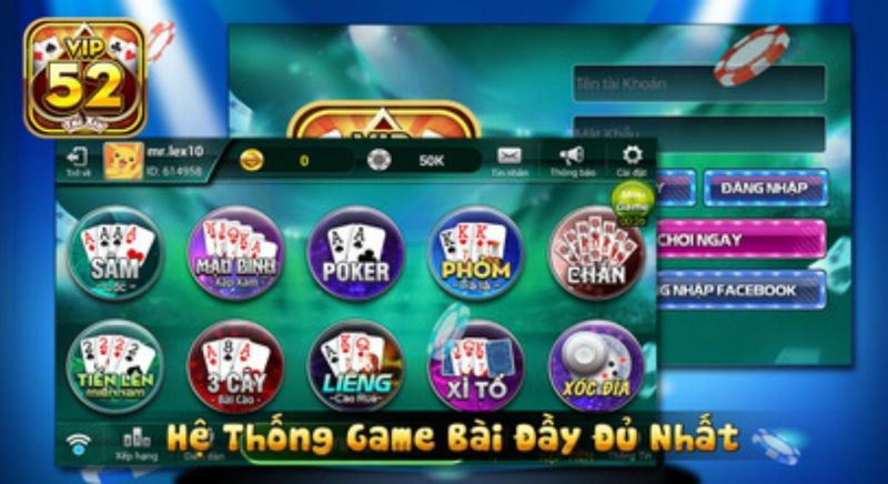 Hệ thống game bài đẳng cấp và đầy đủ nhất hiện nay