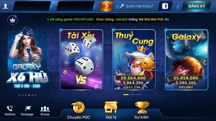 PocVip – Đẳng cấp đỉnh cao của nữ hoàng làng game đổi thưởng 2023