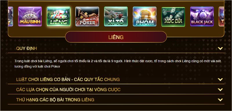 Luật chơi dễ dàng, đặt cược đa dạng tại phòng Liêng của Macau Club