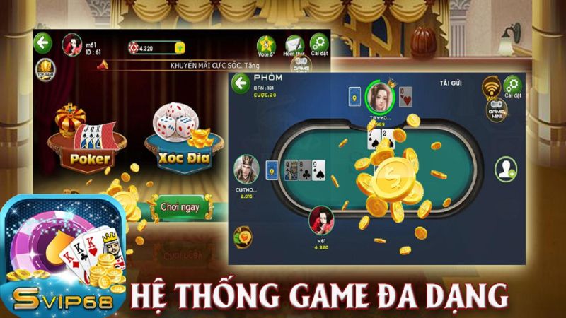 Kho tàng game cực đỉnh thu hút gamer tại Svip68