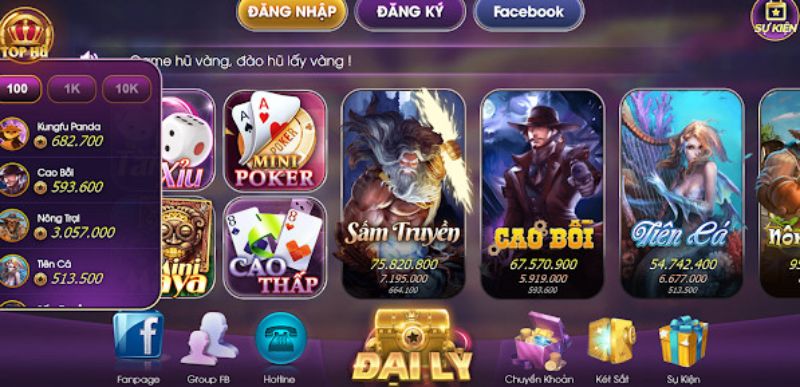 Kho tàng game Huvang Club đặc sắc với nhiều thể loại đình đám