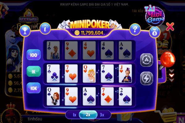 Hướng dẫn chơi Mini Poker tại RikVIP mới nhất năm 2023