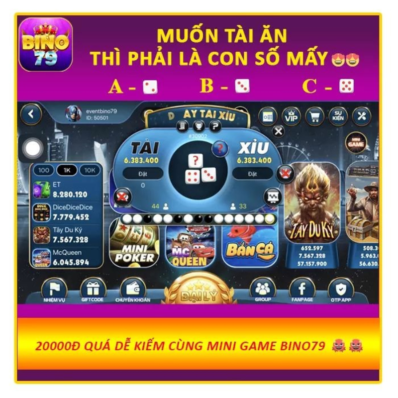 Kho game khủng, kiếm tiền cực dễ cùng Bino68