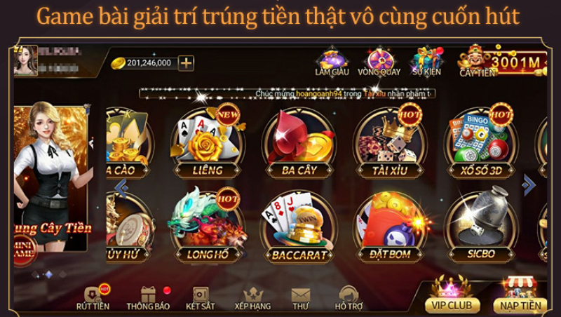 Kho game bài của Twin 68 đa dạng với đầy đủ những trò chơi quen thuộc