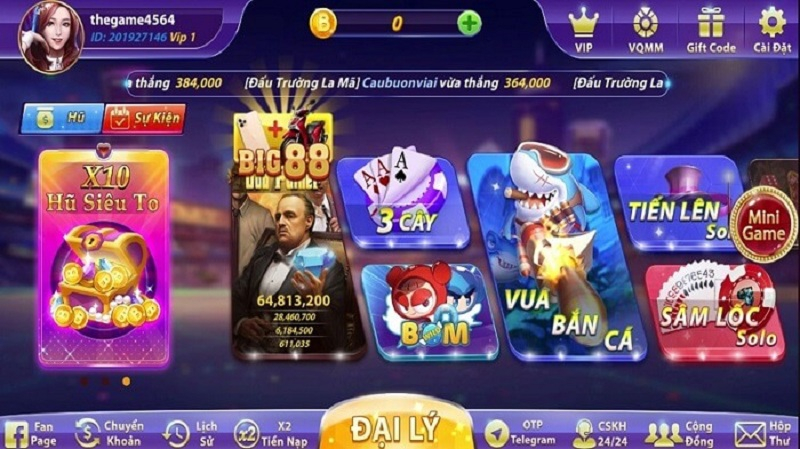 Hệ thống game đa dạng, mang đến những trải nghiệm thú vị dành cho anh em 