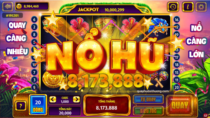 Các tựa game slots nổ hũ nổi tiếng