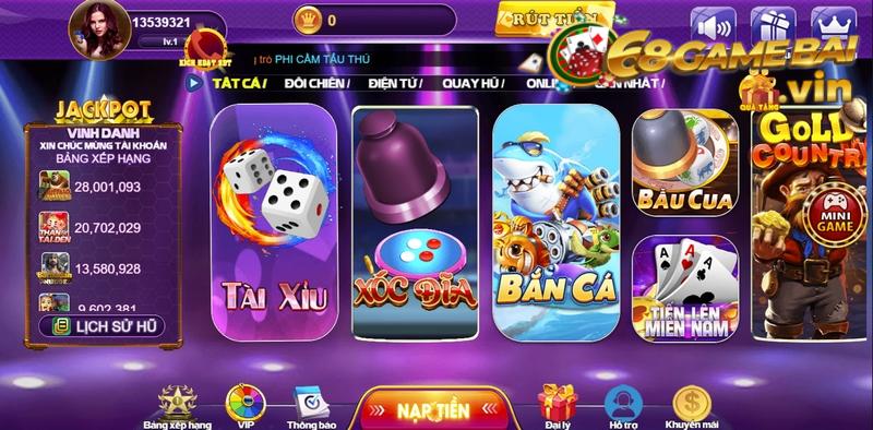 Game bài đổi thưởng hấp dẫn hàng đầu 68 game bài