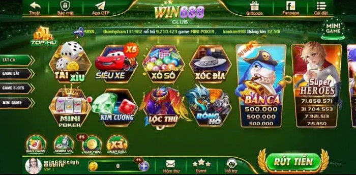 Win688 club có kho game đồ sộ.