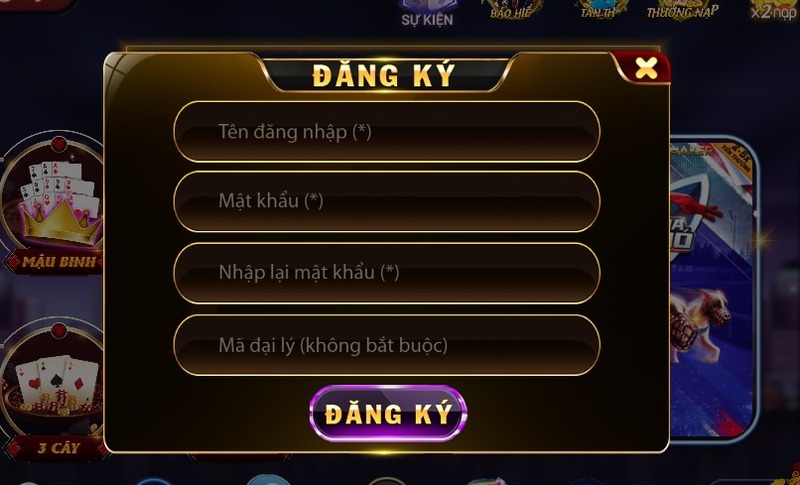 Cách đăng ký chơi game tại cổng game Thần Tài