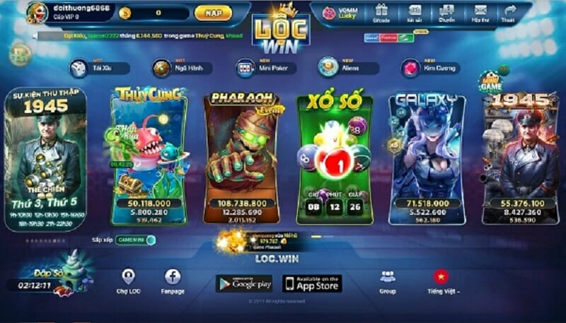 Lộc Win Giftcode chơi game đỉnh cao nhận code giá trị nhất 2023