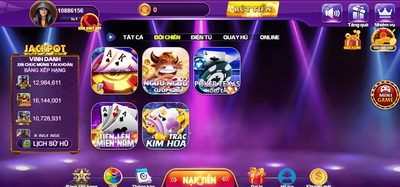 Kho game của cổng game 68Gamebai