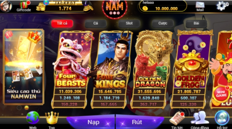 Namwin Net - cổng game đổi thưởng thân thiện