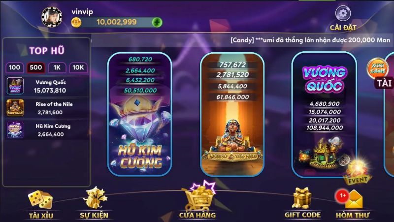 Top 5 Game Slot đổi thưởng Vin88 hay nhất