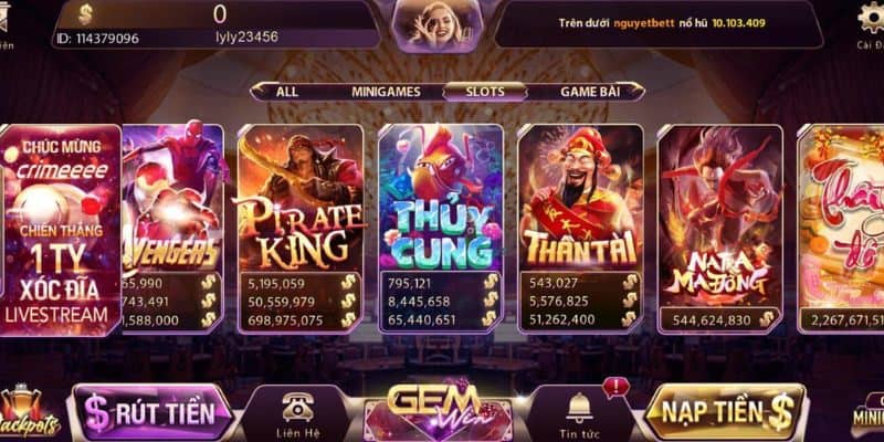 Tìm hiểu những Game Slot đổi thưởng Gemwin