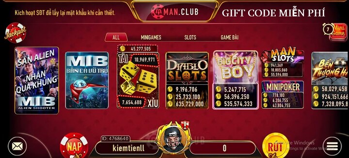 Giới thiệu cổng game Man Club 